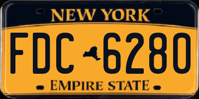 NY license plate FDC6280