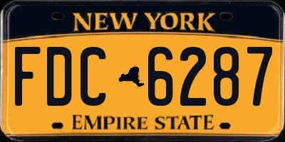 NY license plate FDC6287