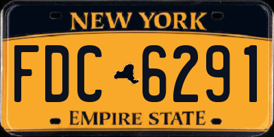 NY license plate FDC6291