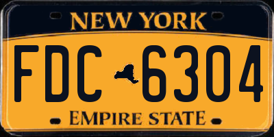 NY license plate FDC6304