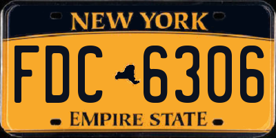 NY license plate FDC6306