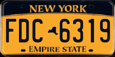 NY license plate FDC6319