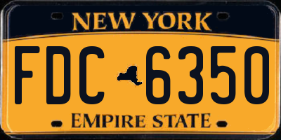 NY license plate FDC6350