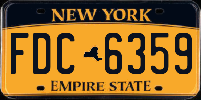 NY license plate FDC6359