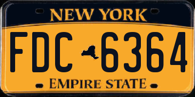 NY license plate FDC6364