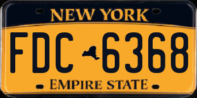 NY license plate FDC6368