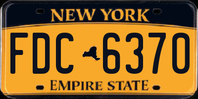 NY license plate FDC6370