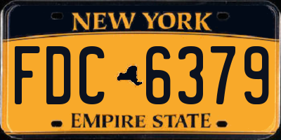 NY license plate FDC6379
