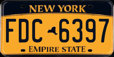 NY license plate FDC6397