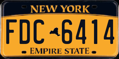 NY license plate FDC6414