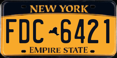 NY license plate FDC6421