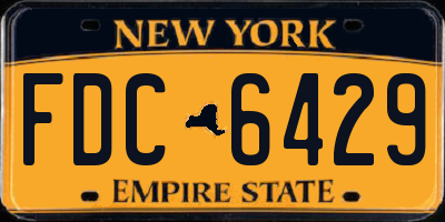 NY license plate FDC6429
