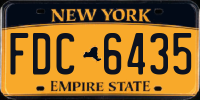 NY license plate FDC6435
