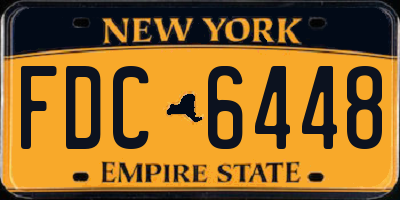 NY license plate FDC6448