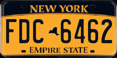 NY license plate FDC6462