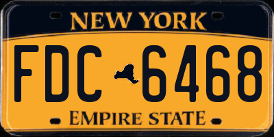 NY license plate FDC6468