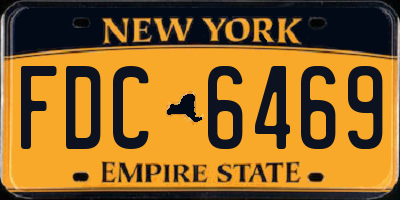 NY license plate FDC6469