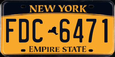 NY license plate FDC6471