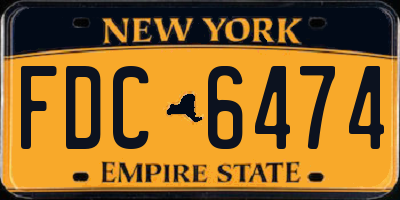 NY license plate FDC6474