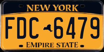 NY license plate FDC6479