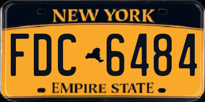 NY license plate FDC6484