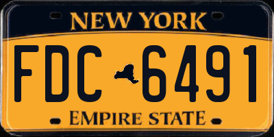 NY license plate FDC6491