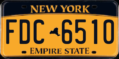 NY license plate FDC6510