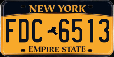 NY license plate FDC6513