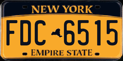 NY license plate FDC6515