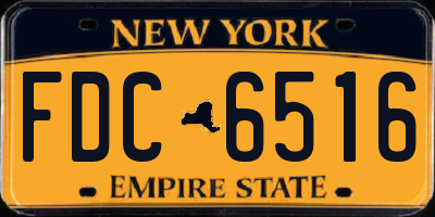 NY license plate FDC6516