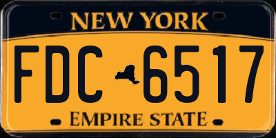 NY license plate FDC6517