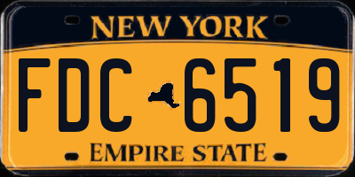 NY license plate FDC6519