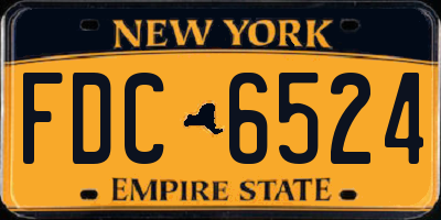 NY license plate FDC6524
