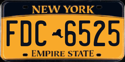 NY license plate FDC6525