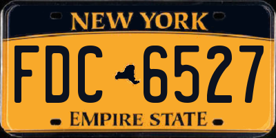 NY license plate FDC6527