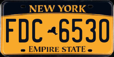 NY license plate FDC6530