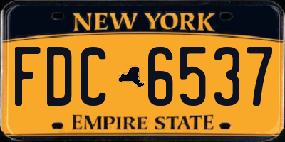 NY license plate FDC6537