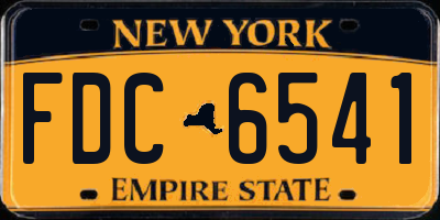 NY license plate FDC6541