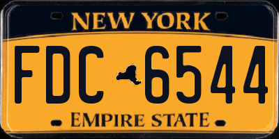 NY license plate FDC6544