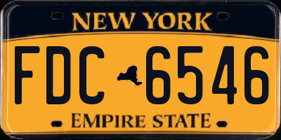 NY license plate FDC6546