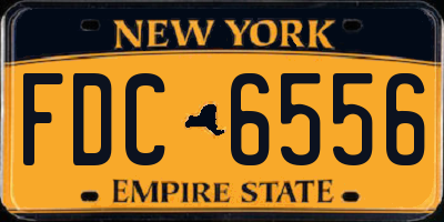 NY license plate FDC6556