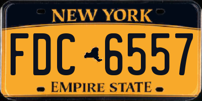 NY license plate FDC6557