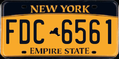 NY license plate FDC6561