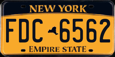 NY license plate FDC6562