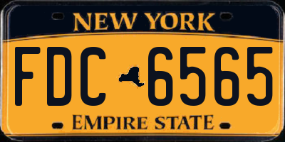 NY license plate FDC6565
