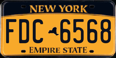 NY license plate FDC6568