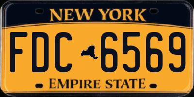 NY license plate FDC6569