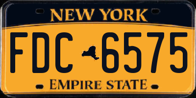 NY license plate FDC6575