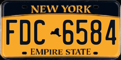 NY license plate FDC6584