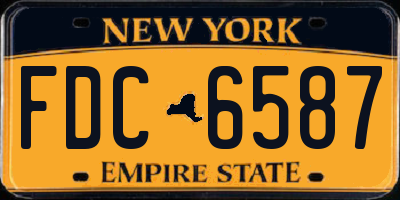 NY license plate FDC6587